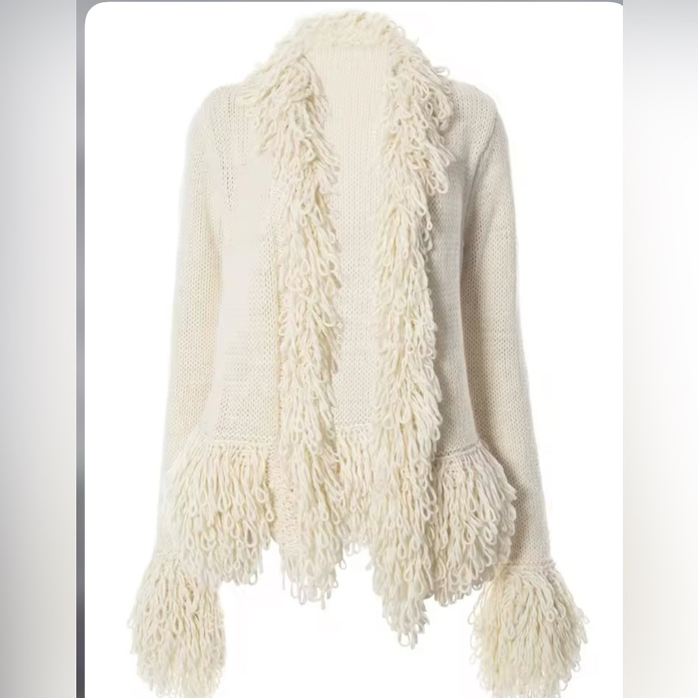 Cream tassel sweater